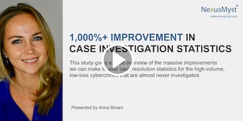 1,000%+ improvement in case investigation for law enforcement