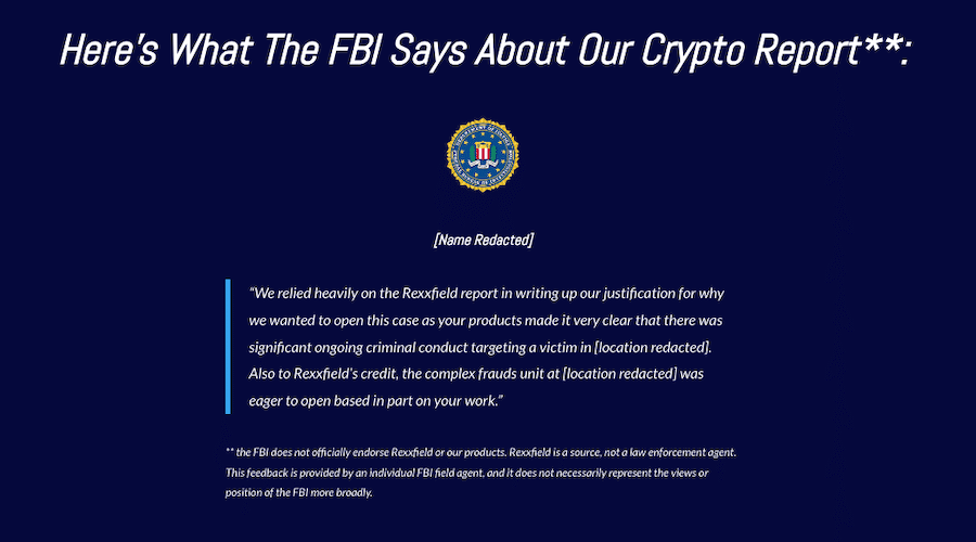 FBI about our Nigerian scam evidence report