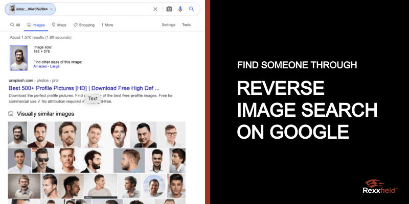 Find someone via Reverse image search on Google