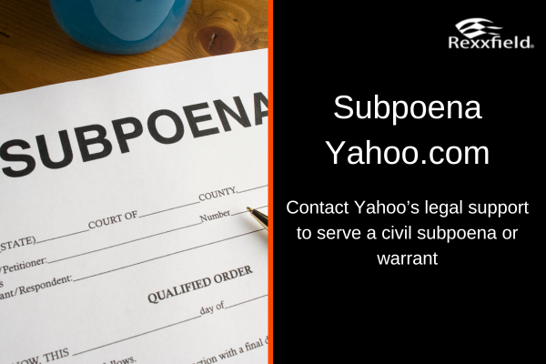 subpoena Yahoo.com