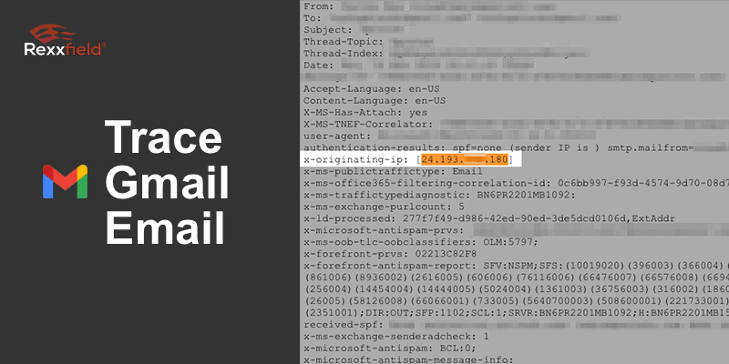 Trace Gmail email