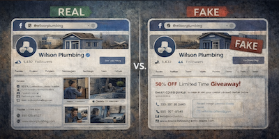 Real vs Fake Business Page
